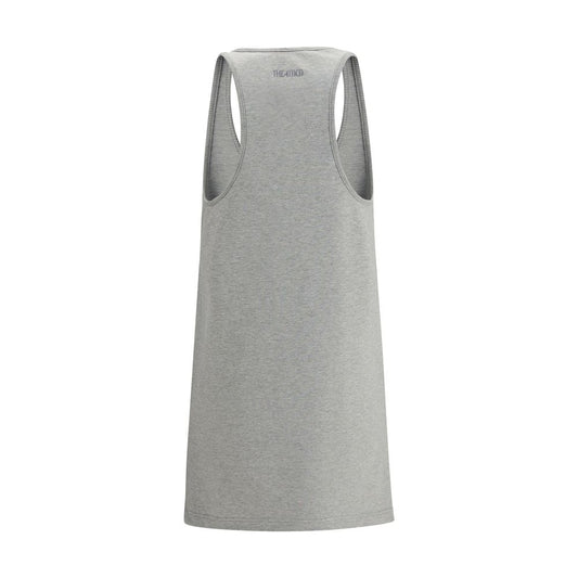 Gray Cotton Casual Dress