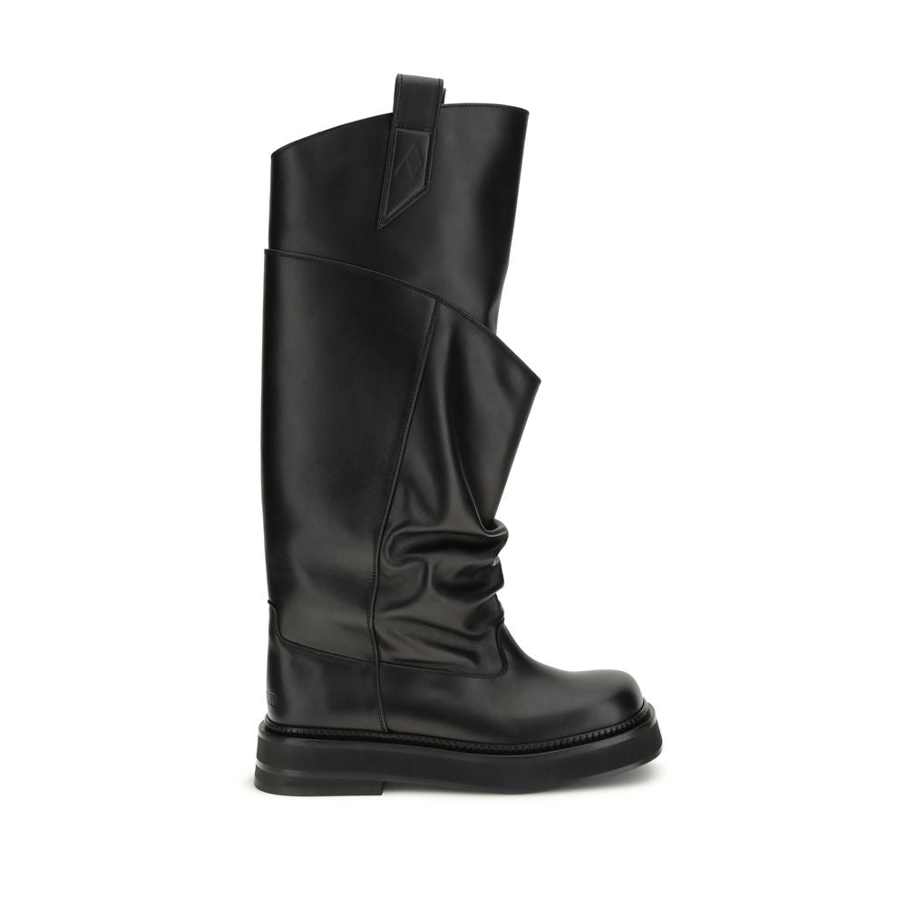 Black Calf Leather Bos Taurus Boots