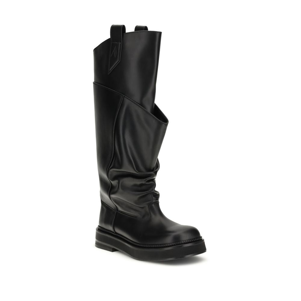 Black Calf Leather Bos Taurus Boots