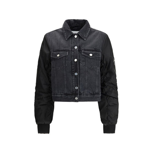 Black Cotton Denim Jacket