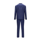 Blue Fleece Wool Two-Piece Suit