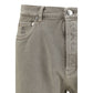 Bicolor Cotton Straight-Leg Jeans