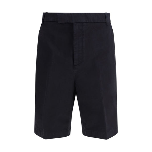 Blue Polyester Bermuda Shorts