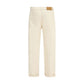 White Cotton High-Waisted Jean