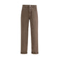 Brown Cotton Relaxed Fit Jeans