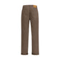 Brown Cotton Relaxed Fit Jeans