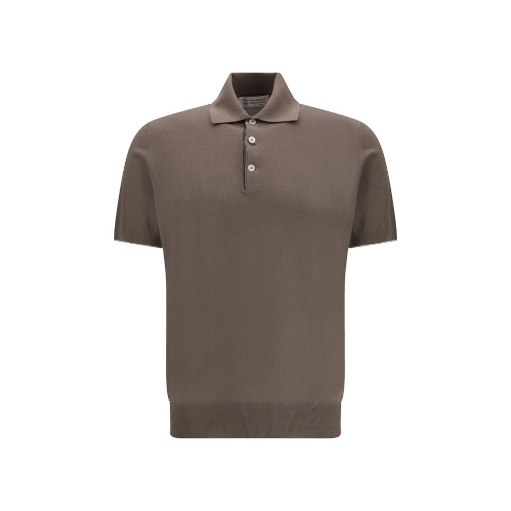 Brown Cotton Polo Shirt