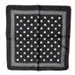 Black Polka Dot Square Handkerchief Scarf