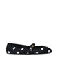 Black Fabric Ballet Flats