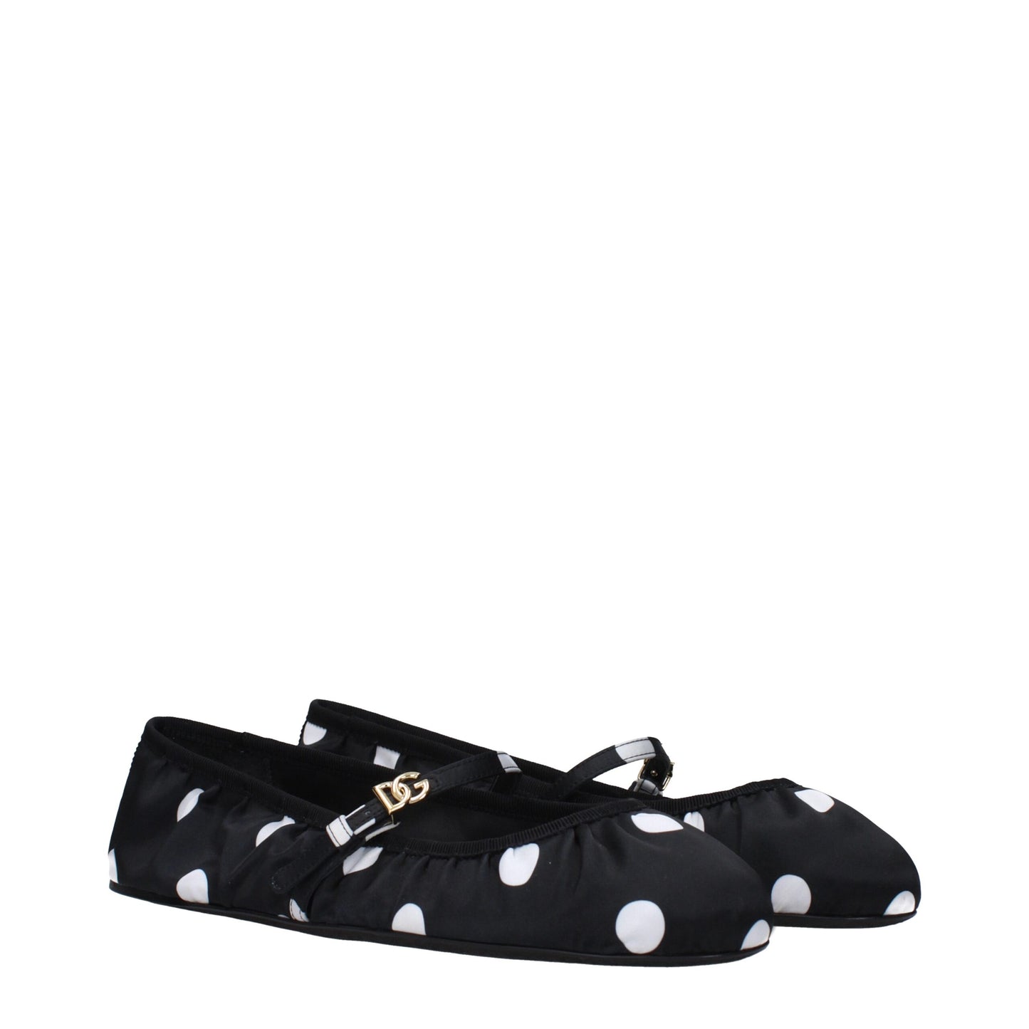 Black Fabric Ballet Flats