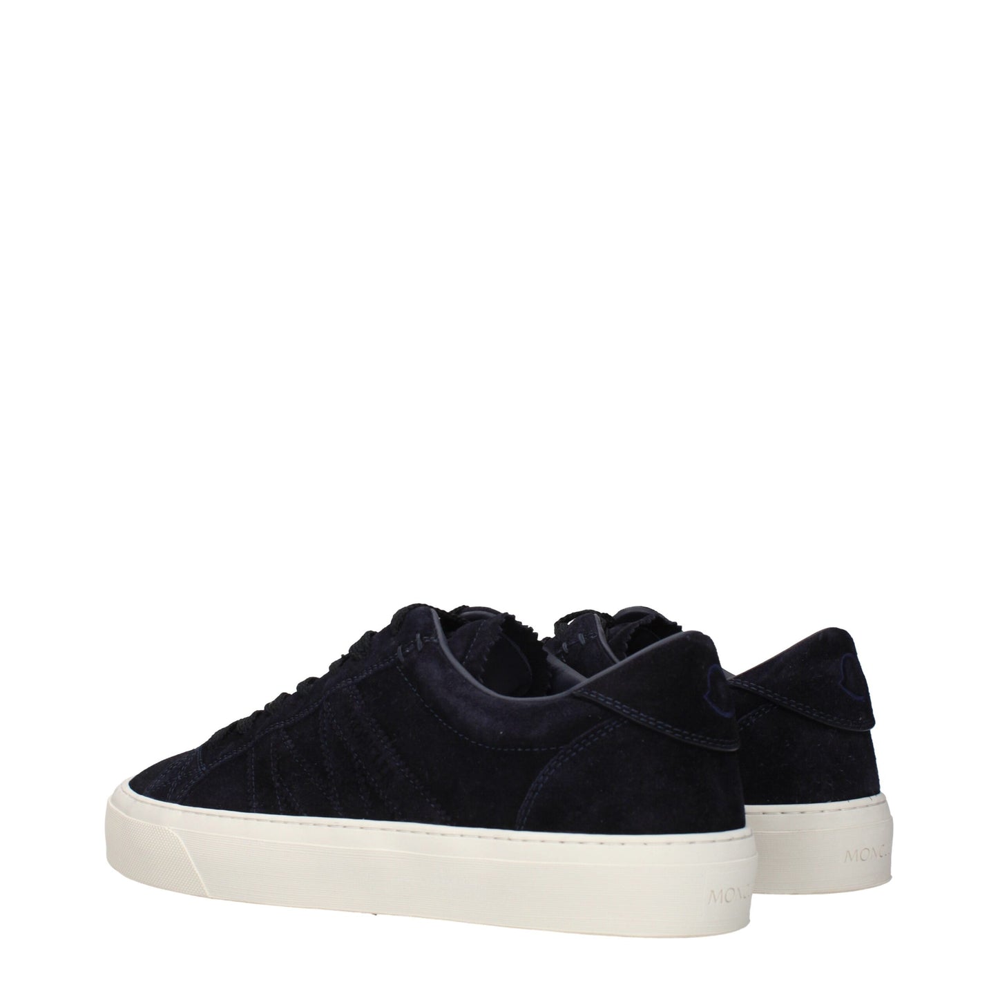 Blue Leather Low Top Sneakers