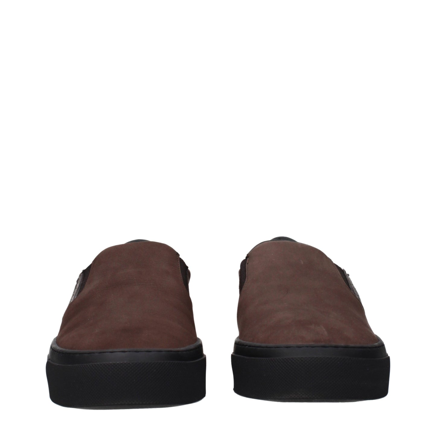 Brown Leather Slip-On Loafers