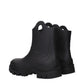 Black Cotton Ankle Boots