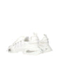 White Fabric Athletic Sneakers