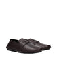 Brown Leather Slip-On Loafers