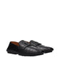 Black Leather Slip-On Loafers