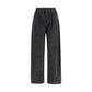 Black Cotton Casual Pants
