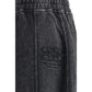 Black Cotton Casual Pants