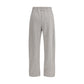 Gray Cotton Casual Pants