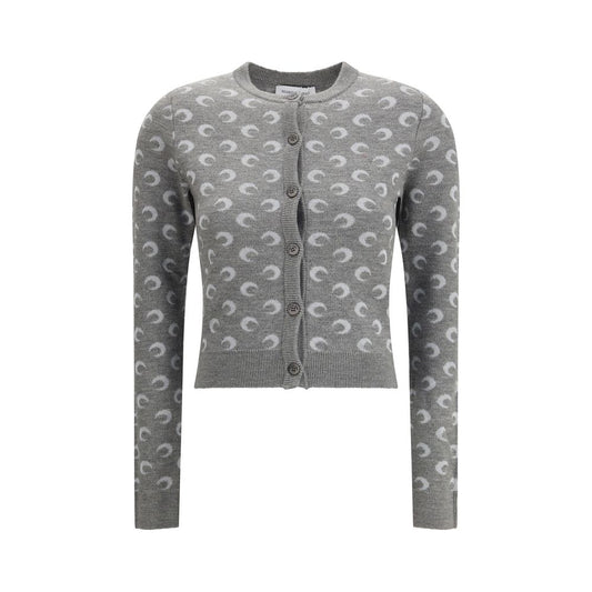 Gray Fleece Wool Cardigan