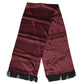 Maroon Silk Satin Fringes Neck Foulard Scarf