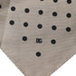 Brown Polka Dot Square Handkerchief Scarf