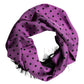 Violet Polka Dot Fringes Neck Foulard Scarf
