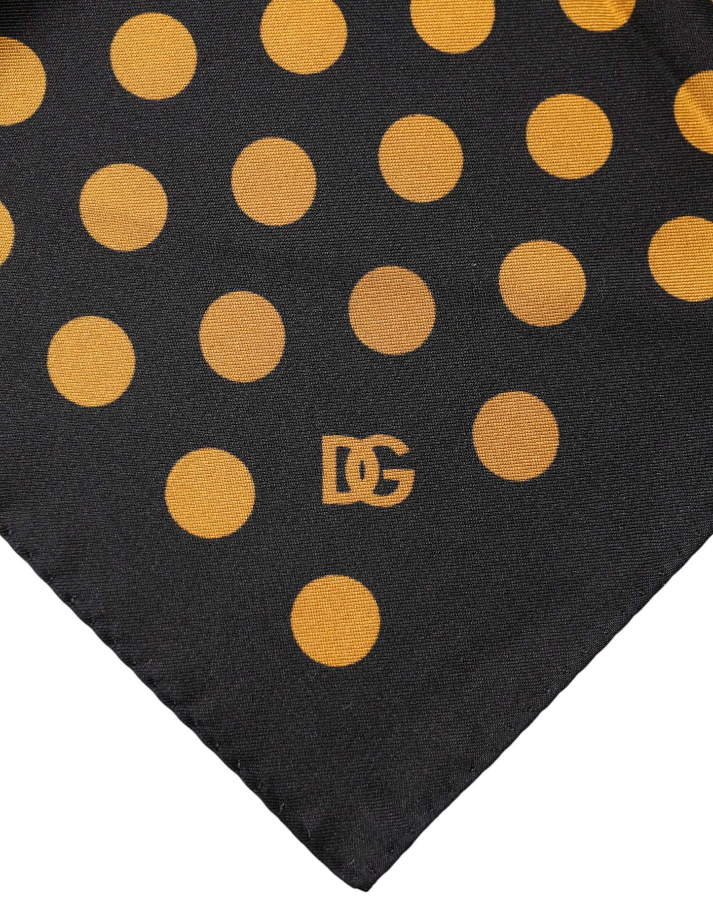 Black Polka Dot Square Handkerchief Scarf