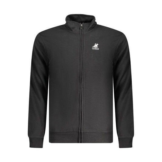 Black Cotton Men Sweatshirt