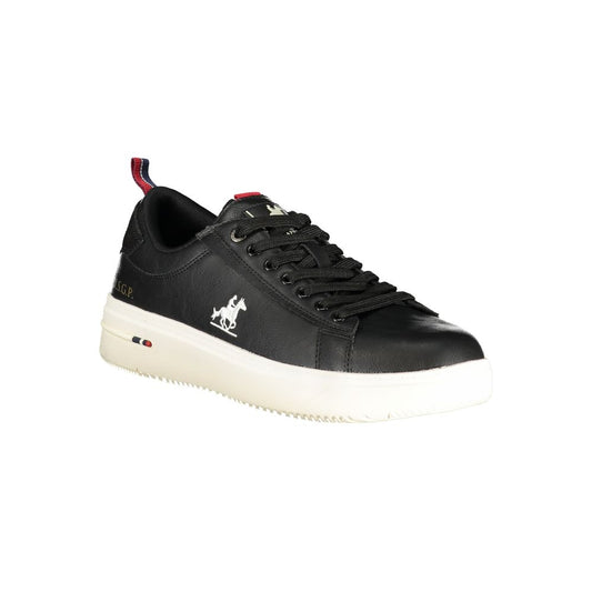Black Polyester Sneaker