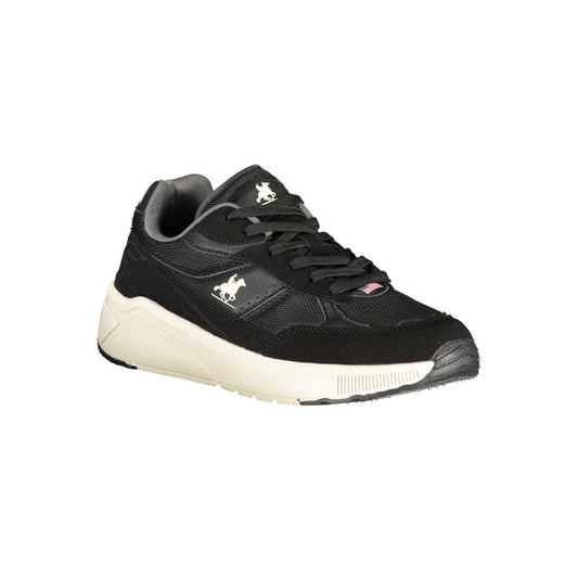 Black Polyester Sneaker