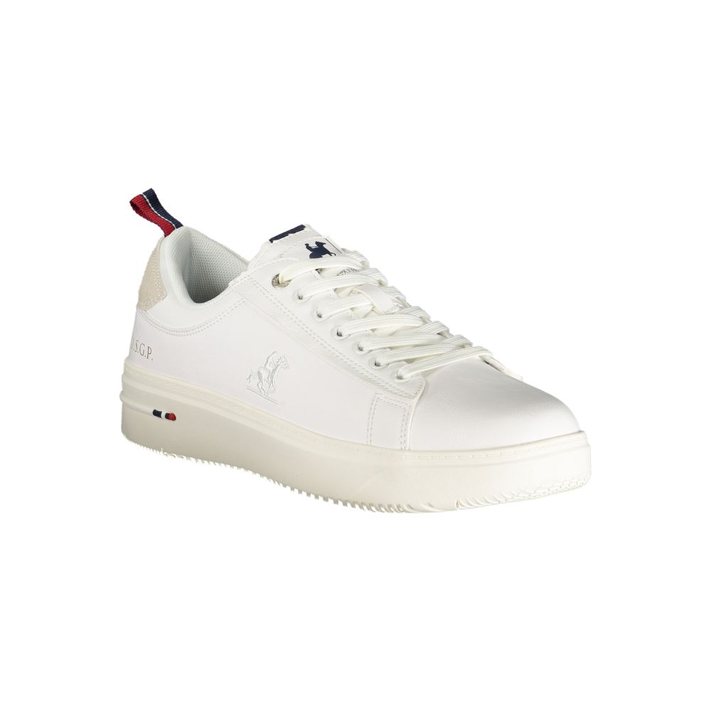 White Polyester Sneaker