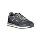 Blue Polyurethane Men Sneaker