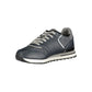 Blue Polyurethane Men Sneaker