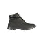 Black Polyurethane Men Ankle Boot