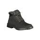 Black Polyurethane Men Ankle Boot