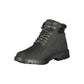 Black Polyurethane Men Ankle Boot