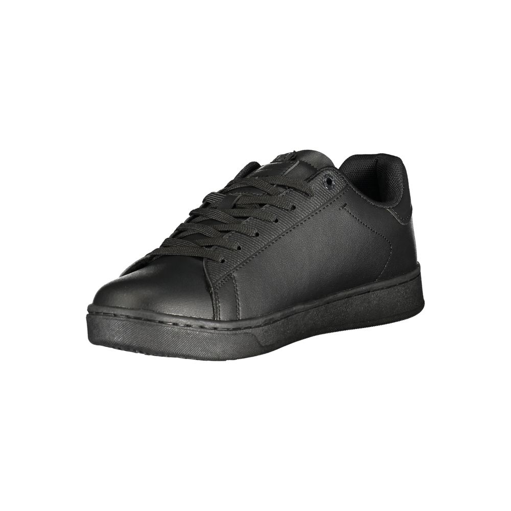 Black Polyurethane Men Sneaker