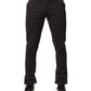 Dark Brown Cotton Stretch Skinny Mid Waist Men Trouser Pants