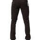 Dark Brown Cotton Stretch Skinny Mid Waist Men Trouser Pants