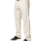 White Cotton Straight Mid Waist Denim Men Trouser Jeans