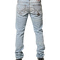 Light Blue JOSH Slim Fit Mid Waist Men Denim Jeans
