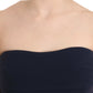 Strapless Zipper Back Tube Top Blouse