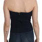 Strapless Zipper Back Tube Top Blouse