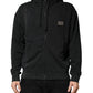 Black Full Zip Hooded Men Sweatshirt Sweater