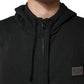 Black Full Zip Hooded Men Sweatshirt Sweater