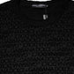 Black Monogram Crew Neck Sweatshirt Sweater