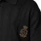 Black Crest Long Sleeve Men Pullover Sweater
