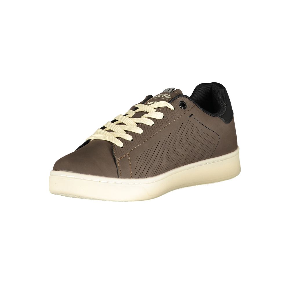 Marrone Polyurethane Men Sneaker