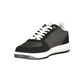 Black Polyurethane Men Sneaker